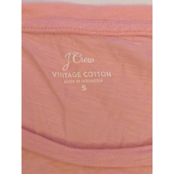 J. Crew Pink Vintage Cotton Crew Neck Tee Size S - Picture 7 of 7